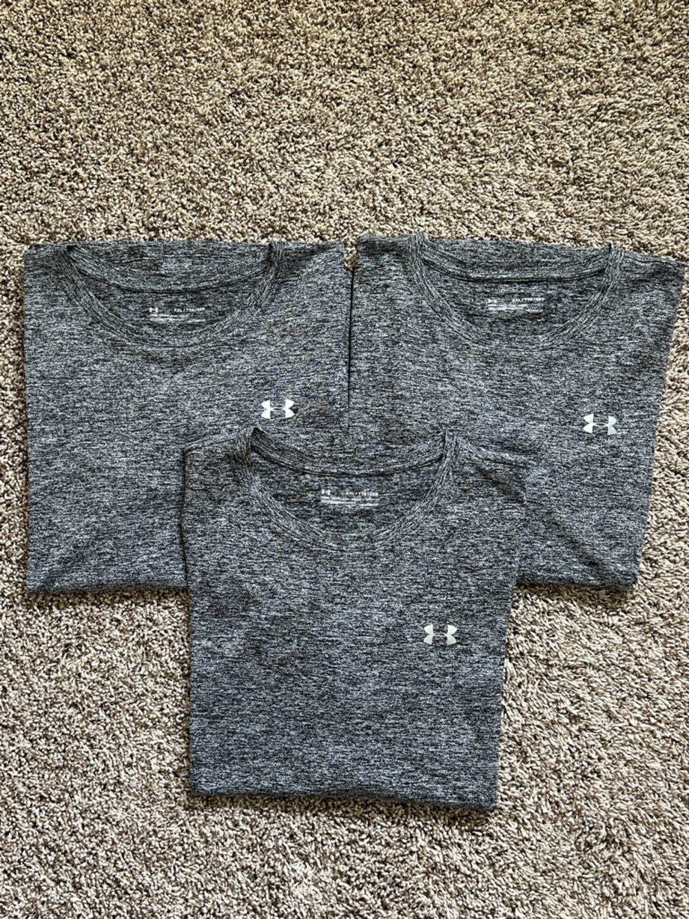 Bundle of 3 Women’s Under Armour HeatGear Tech Black Twist Short Sleeve Tee